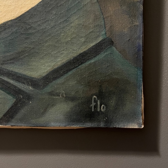 VINTAGE W.C. FIELDS ORIGINAL OIL ON CANVAS PAINTING SIGNED BY ARTIST FLO - Picture 2 of 13